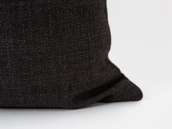 Warm Charcoal Linen Pillow Cover