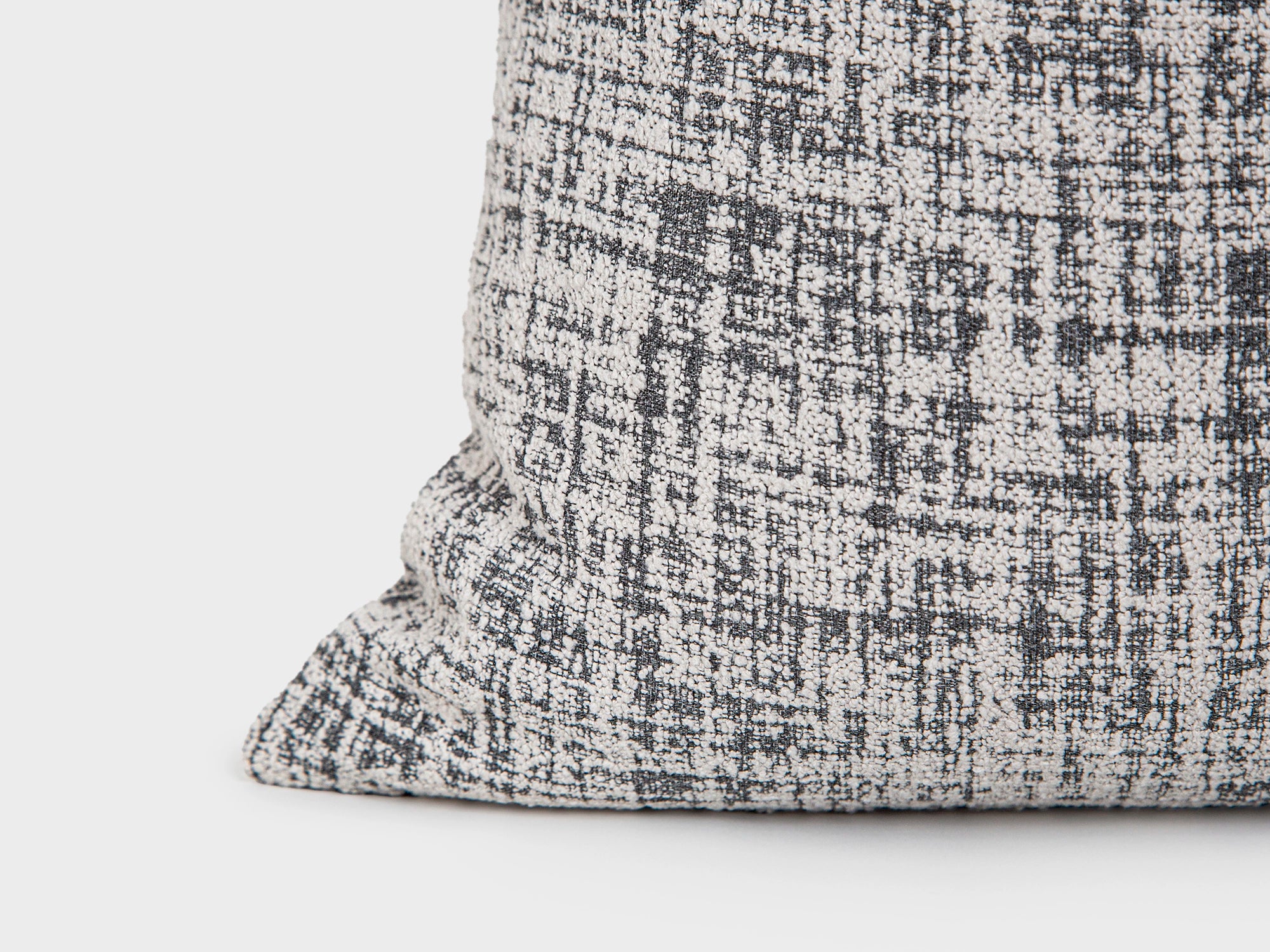 Warm Gray Brushed Woven Pillow Cover