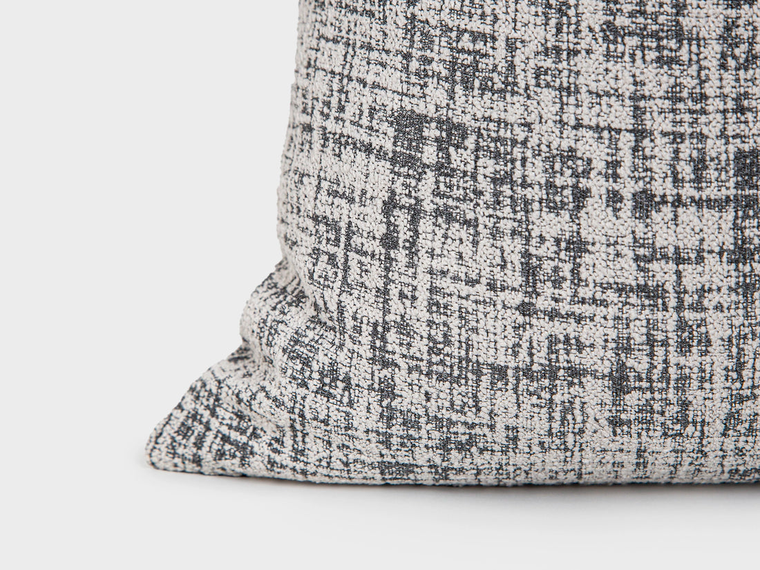 Warm Gray Brushed Woven Pillow Cover