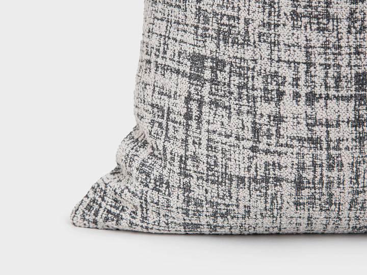 Warm Gray Brushed Woven Pillow Cover