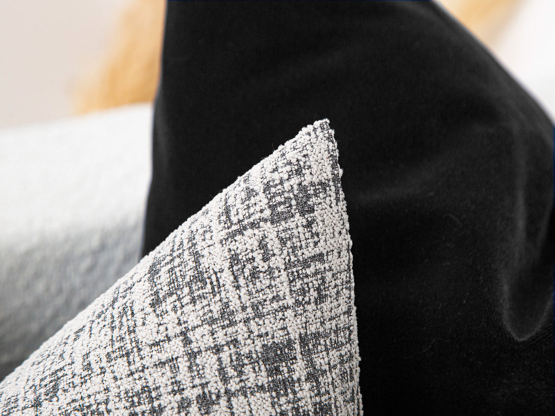 Warm Gray Brushed Woven Pillow Cover