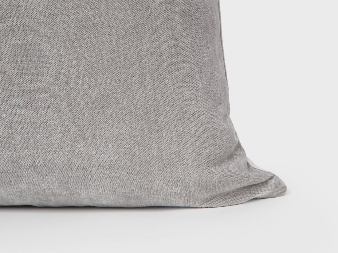 Warm Silver Woven Pillow Cover - Lustre