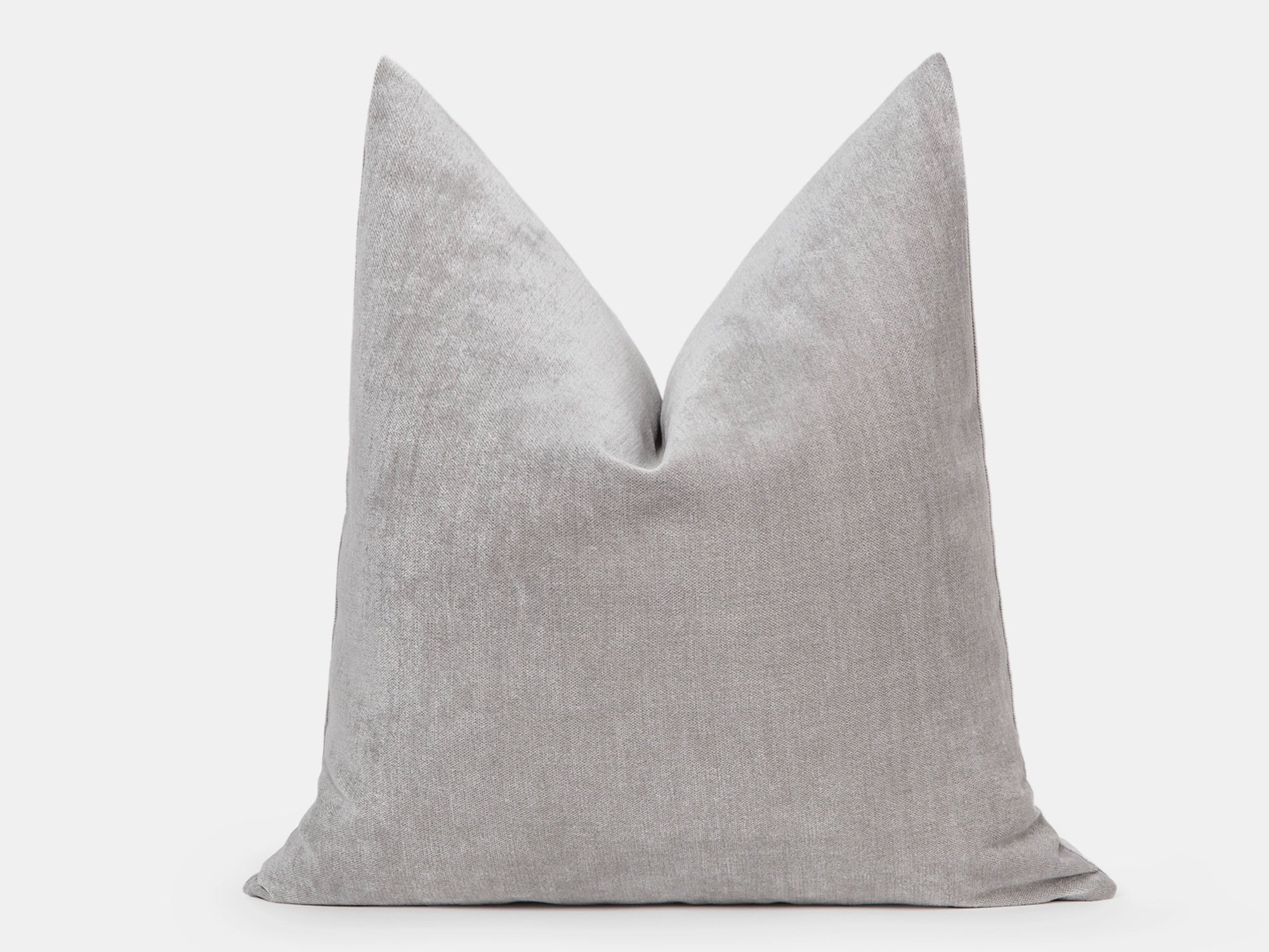 Warm Silver Woven Pillow Cover - Lustre