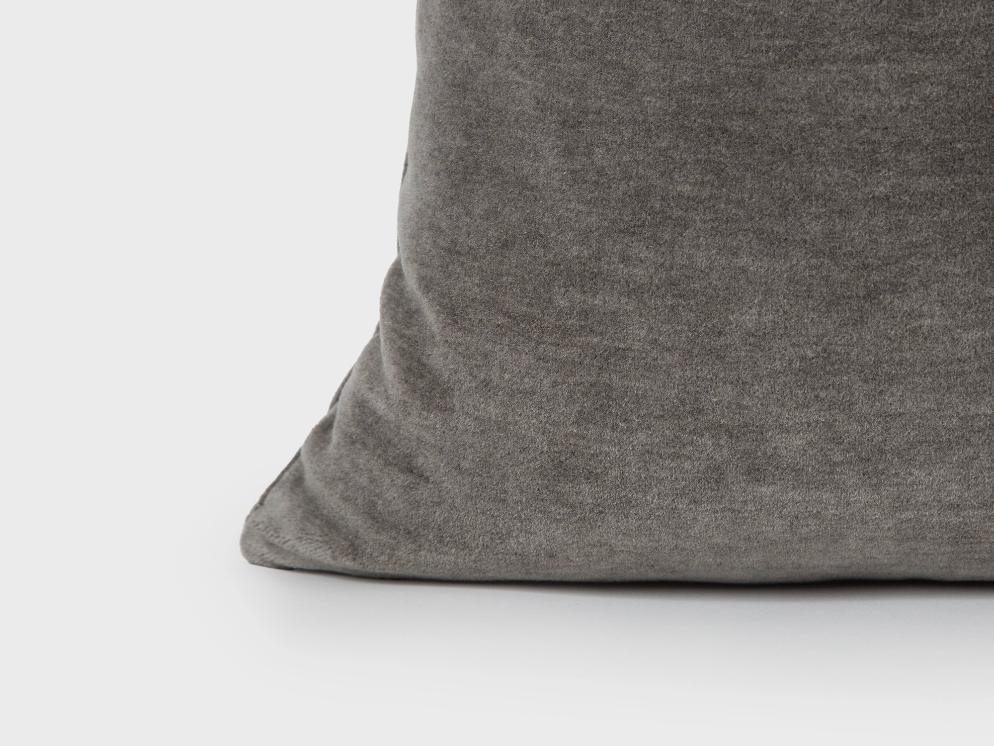Warm Gray Mohair Velvet Pillow Cover