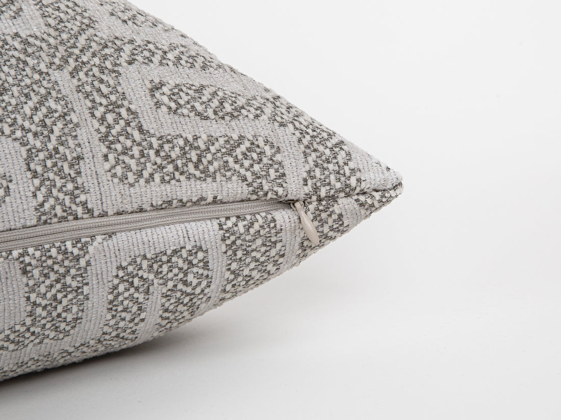 Warm Gray Maze Pillow Cover - Tessera Collection
