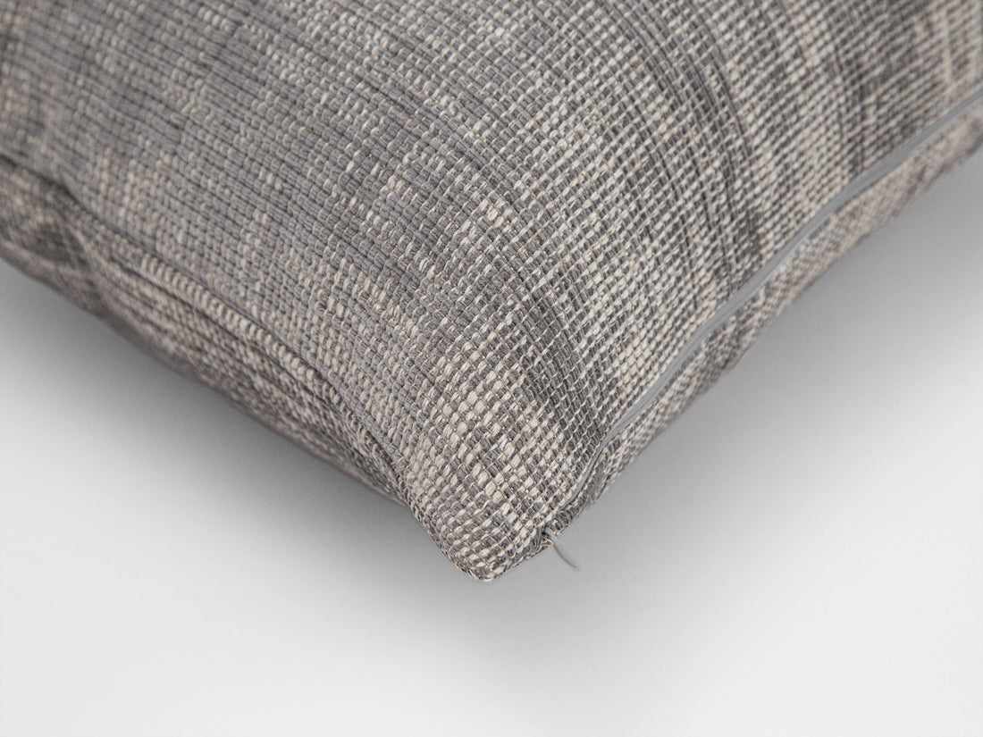 Warm Gray Woven Throw Pillow Cover
