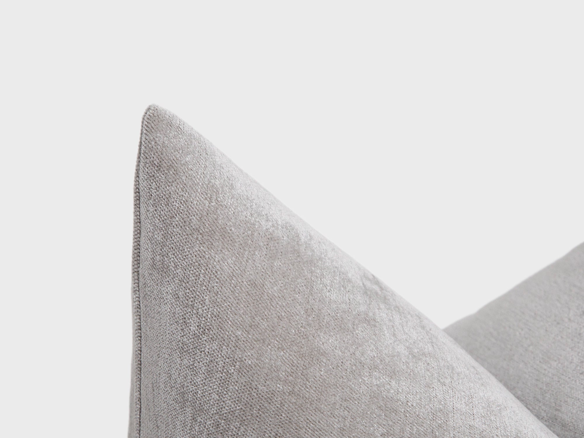 Warm Silver Woven Pillow Cover - Lustre