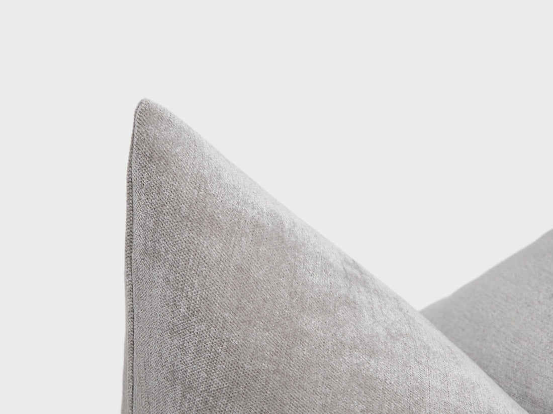 Warm Silver Woven Pillow Cover - Lustre