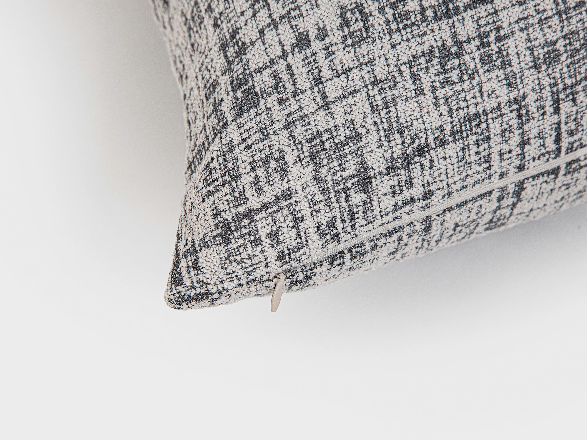 Warm Gray Brushed Woven Pillow Cover