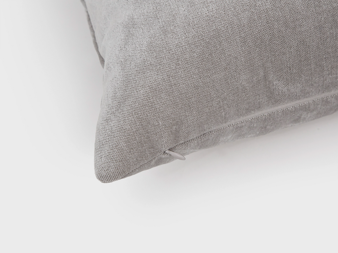 Warm Silver Woven Pillow Cover - Lustre