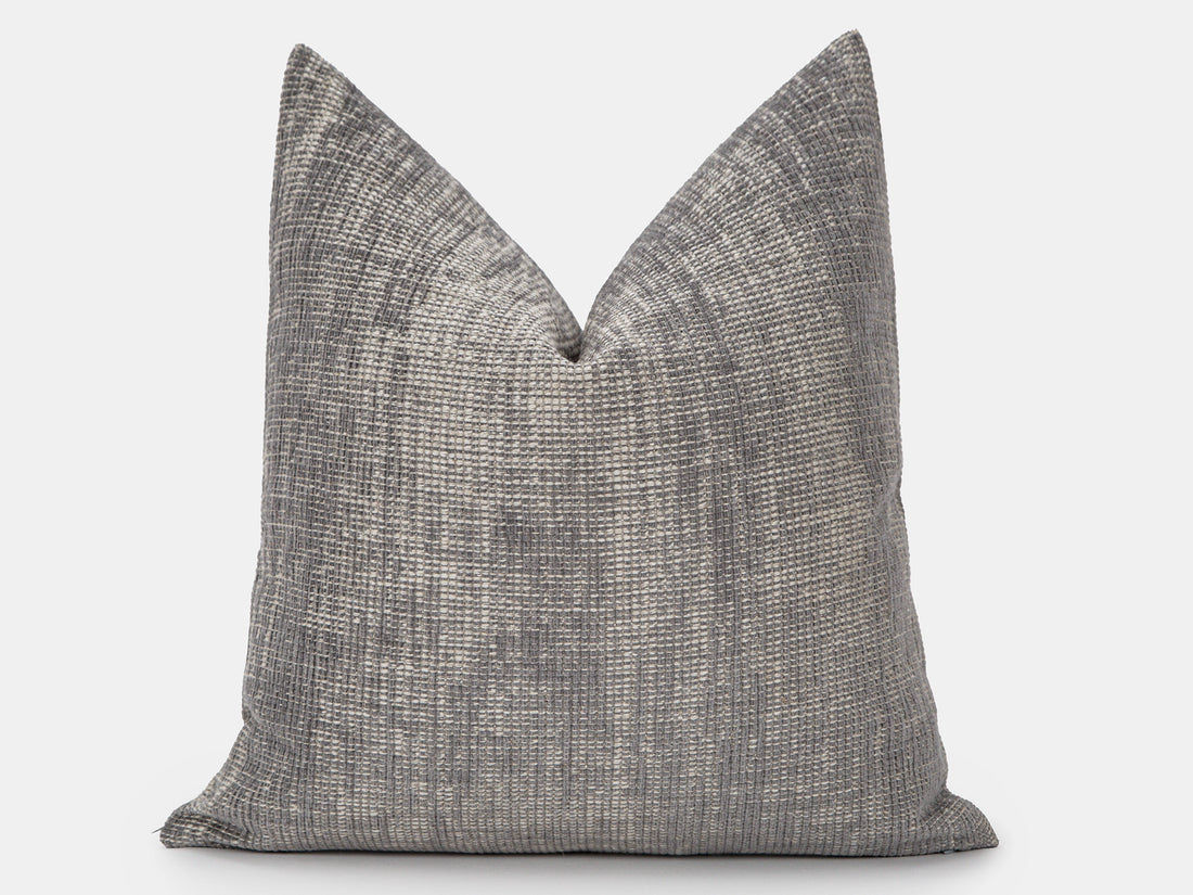 Warm Gray Woven Throw Pillow Cover