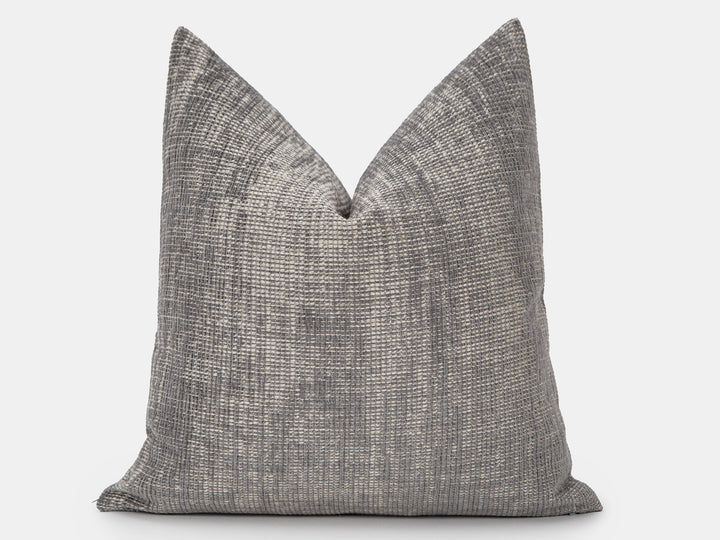 Warm Gray Woven Throw Pillow Cover