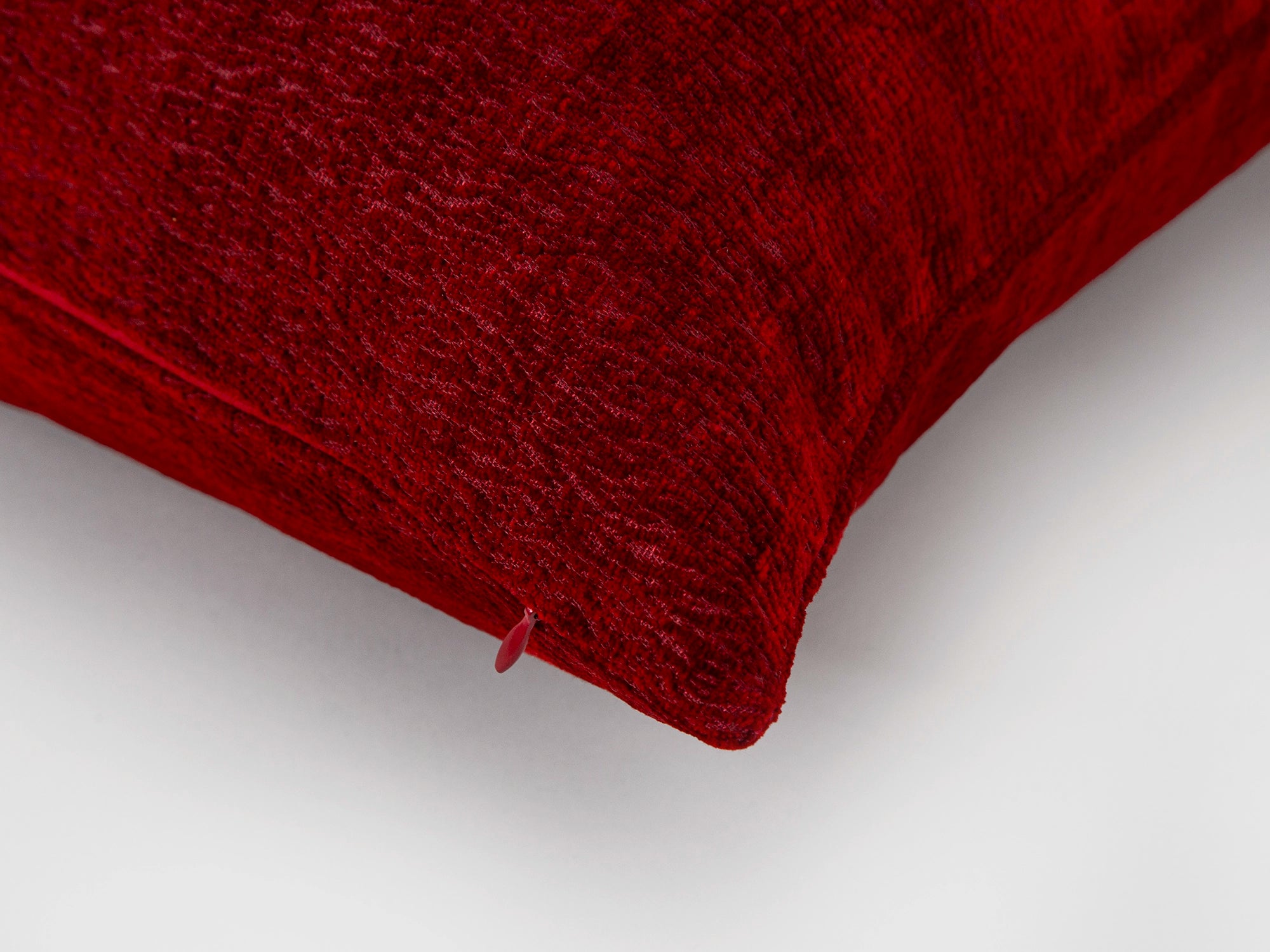 Claret Red Textured Pillow Cover