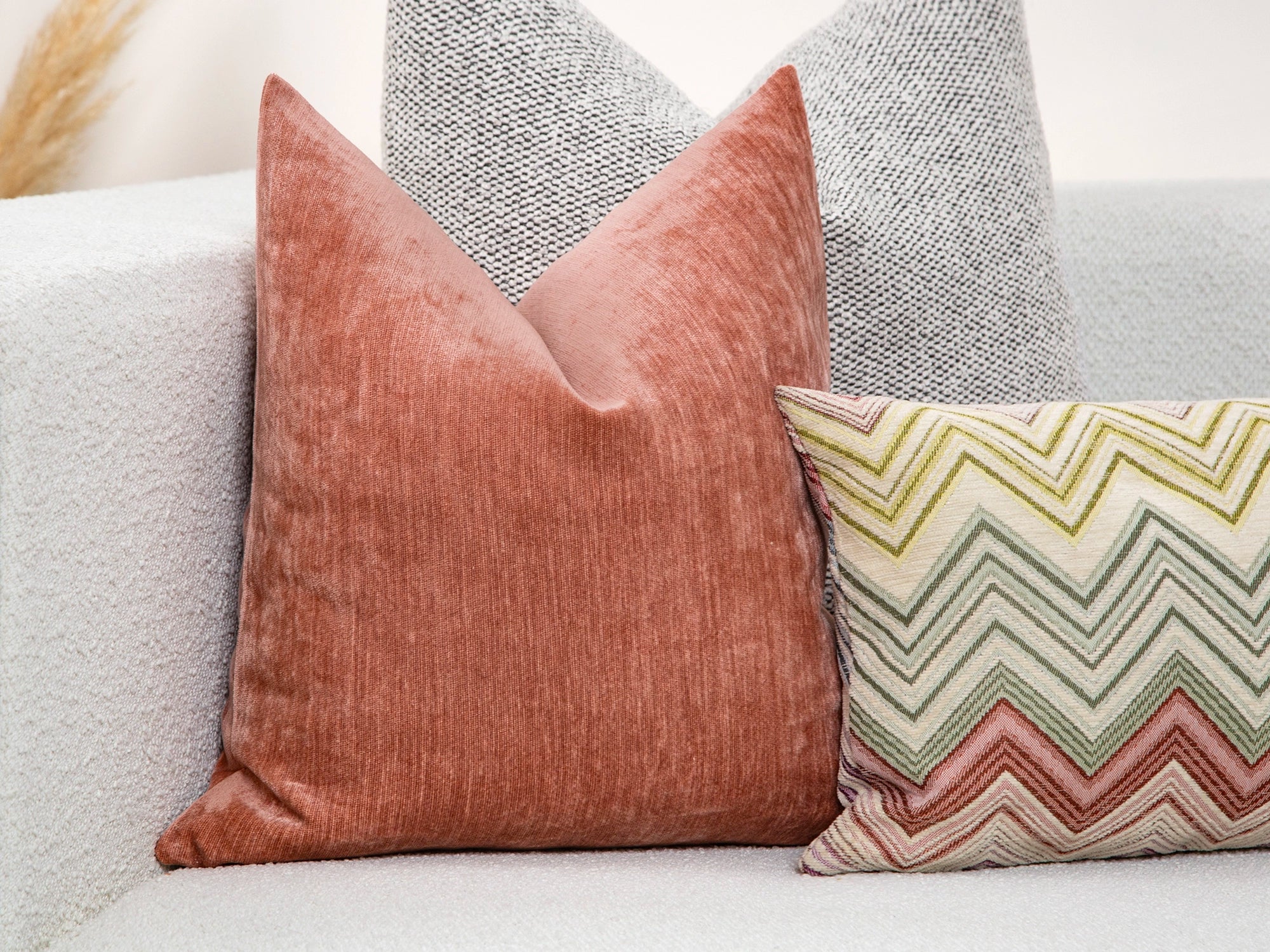 Warm Rose Woven Pillow Cover - Lustre