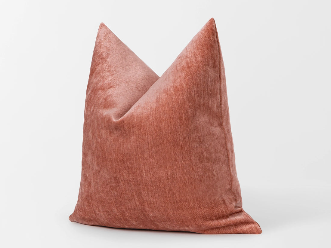Warm Rose Woven Pillow Cover - Lustre