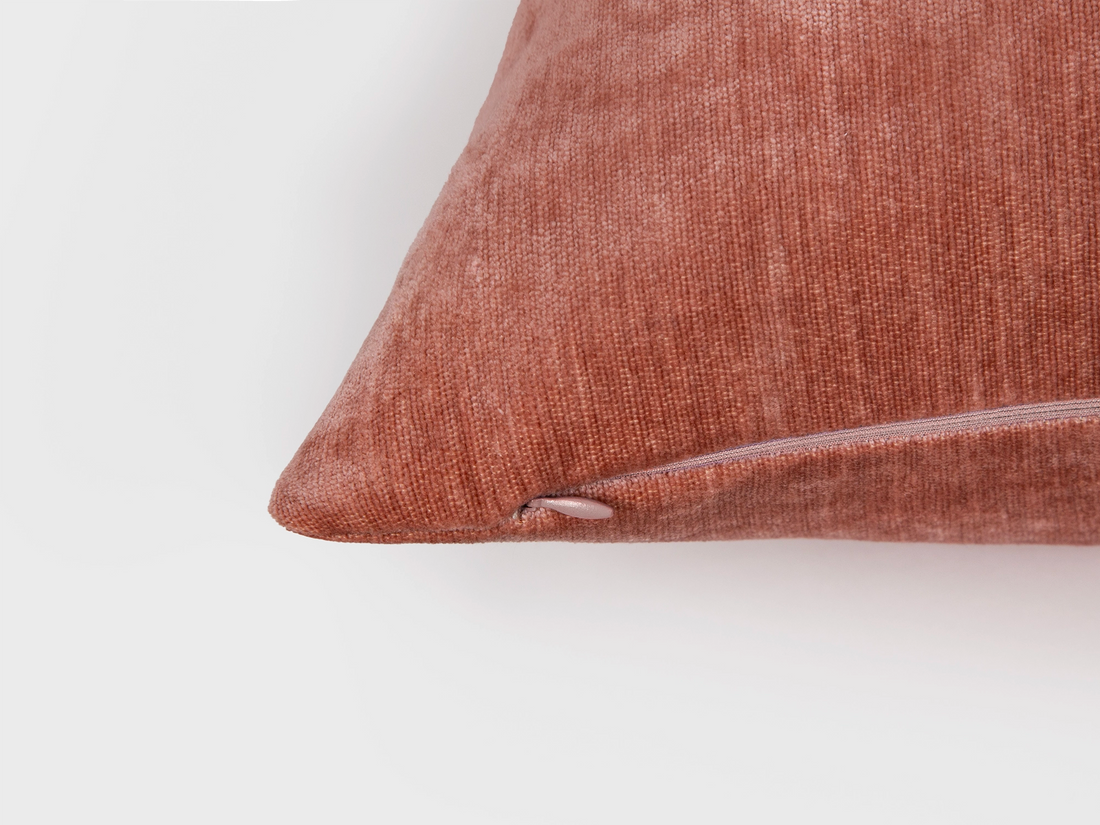 Warm Rose Woven Pillow Cover - Lustre