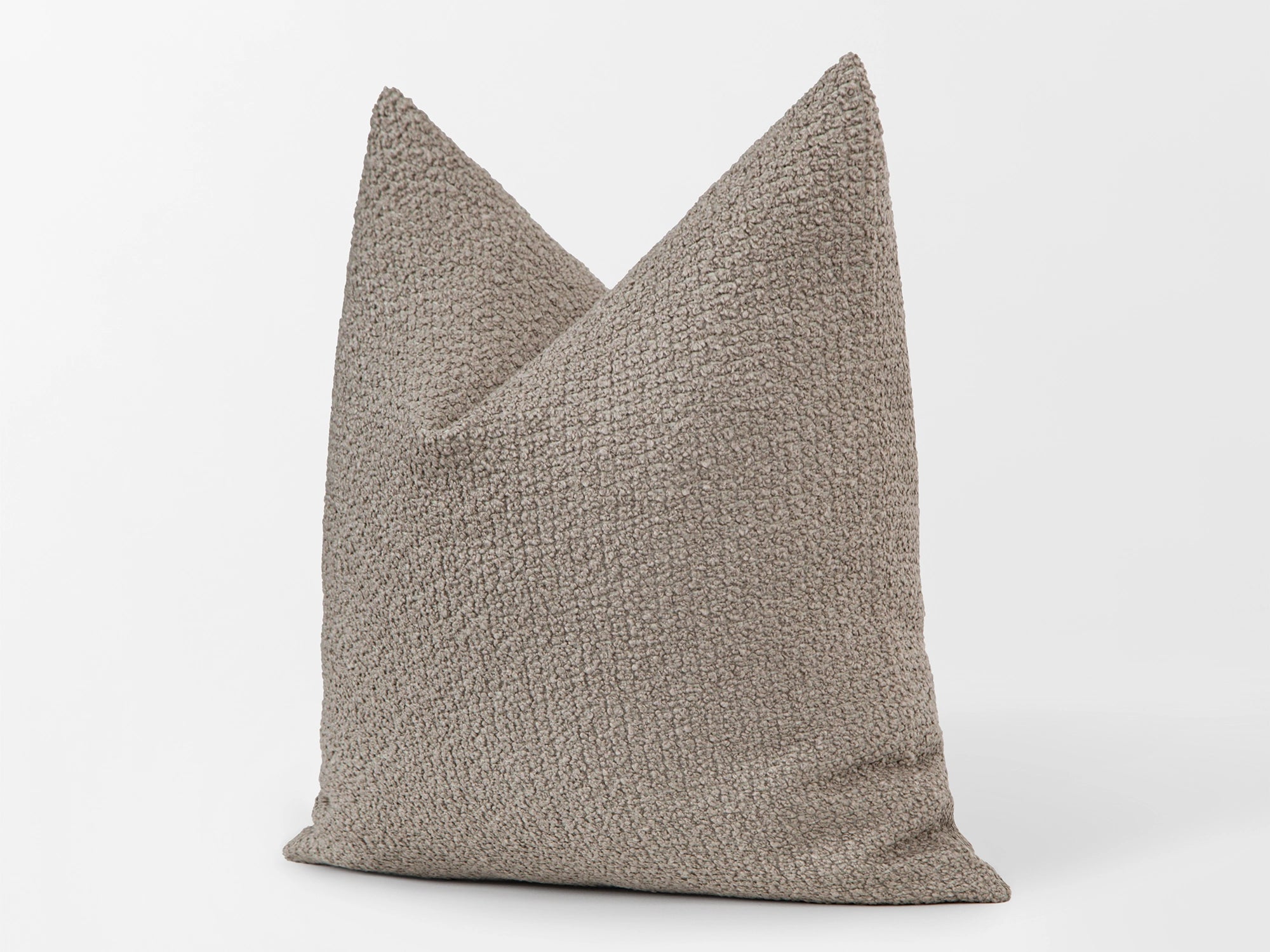 Warm Taupe Textured Pillow Cover