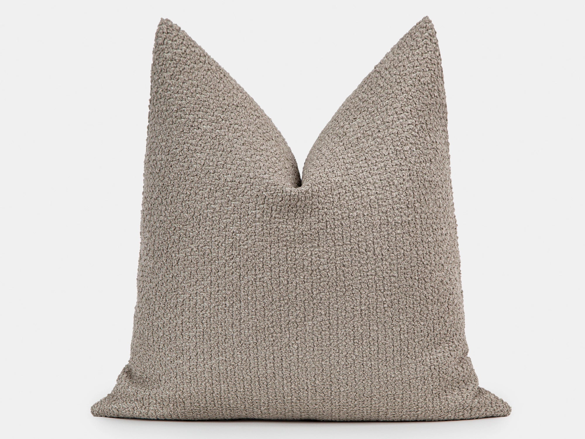 Warm Taupe Textured Pillow Cover