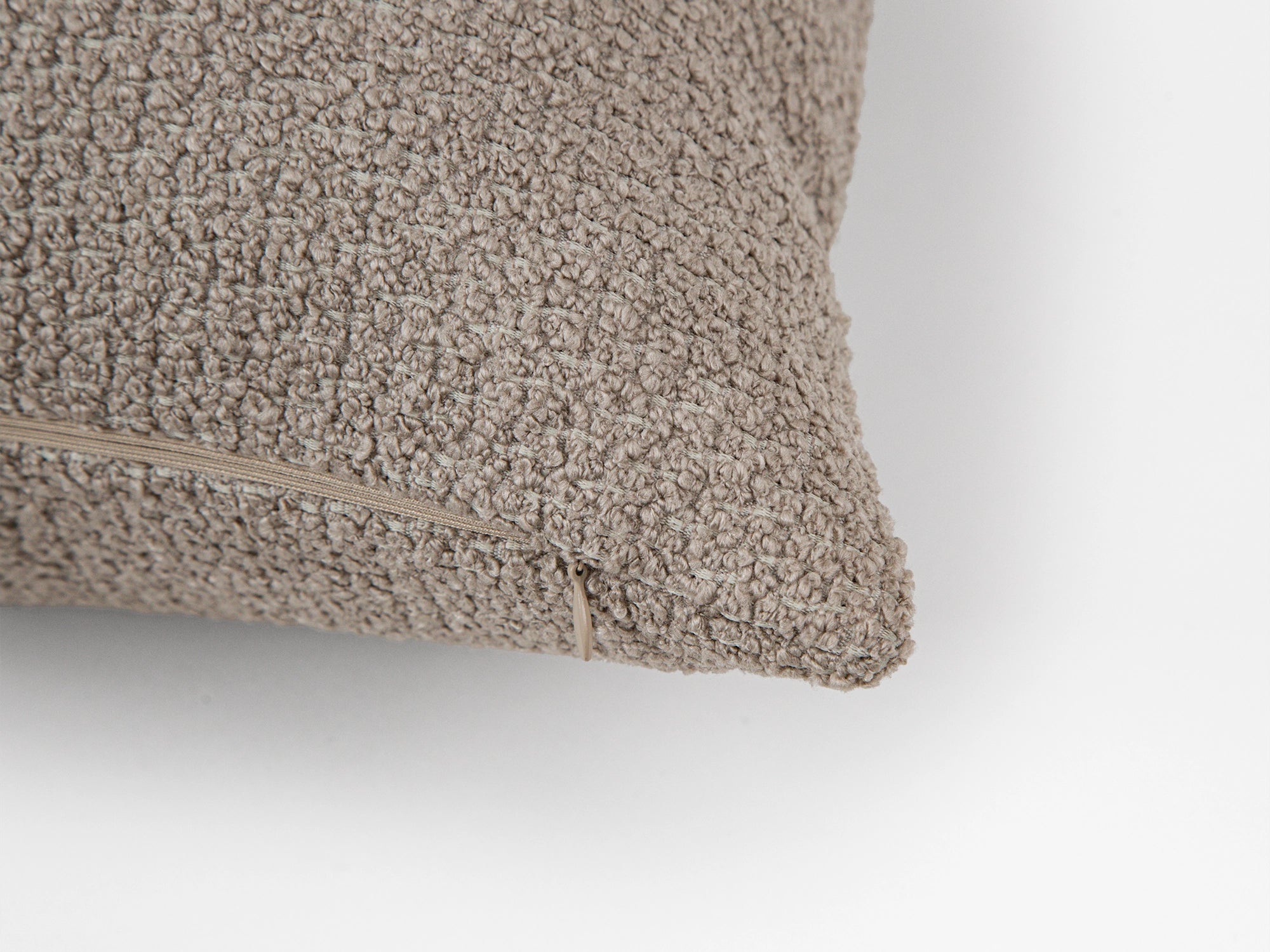 Warm Taupe Textured Pillow Cover