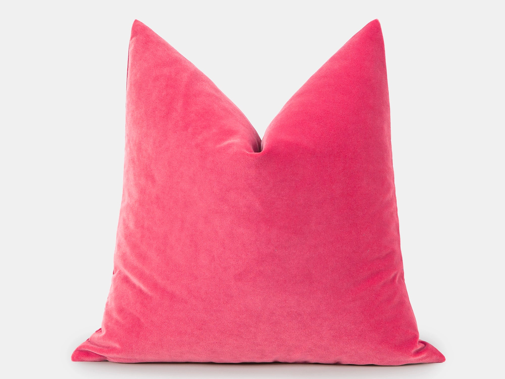 Watermelon Pink Velvet Pillow Cover