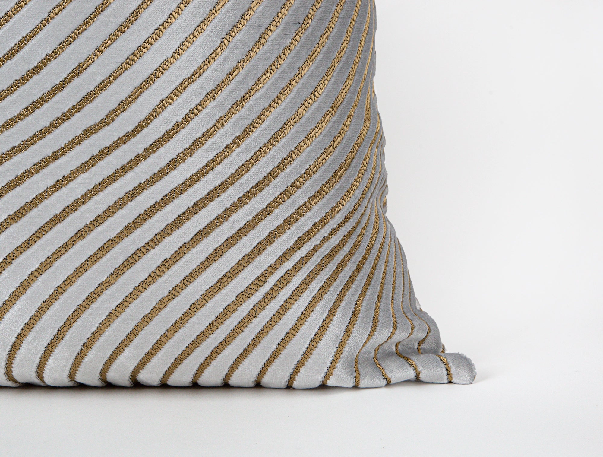 Silver Cut Velvet Luxury Pillow Cover