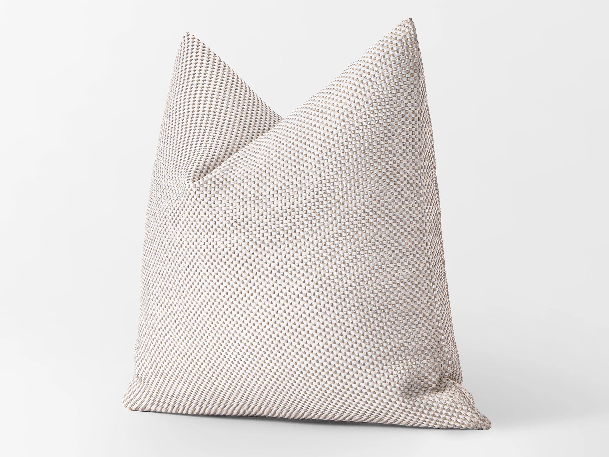 Cream and Gold Woven Pillow Cover