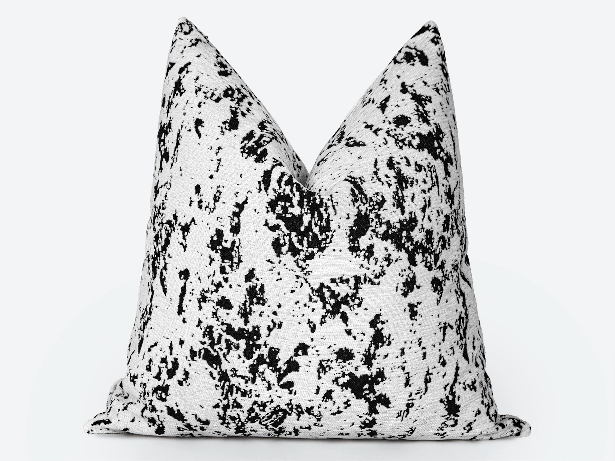 White Abstract Textured Pillow Cover