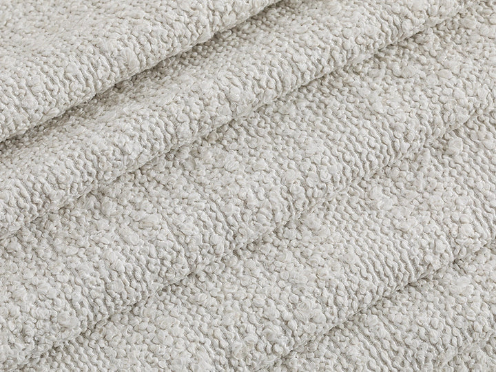 White Boucle Upholstery Fabric - Monarch