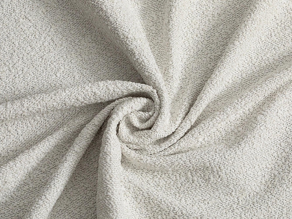 White Boucle Upholstery Fabric - Monarch