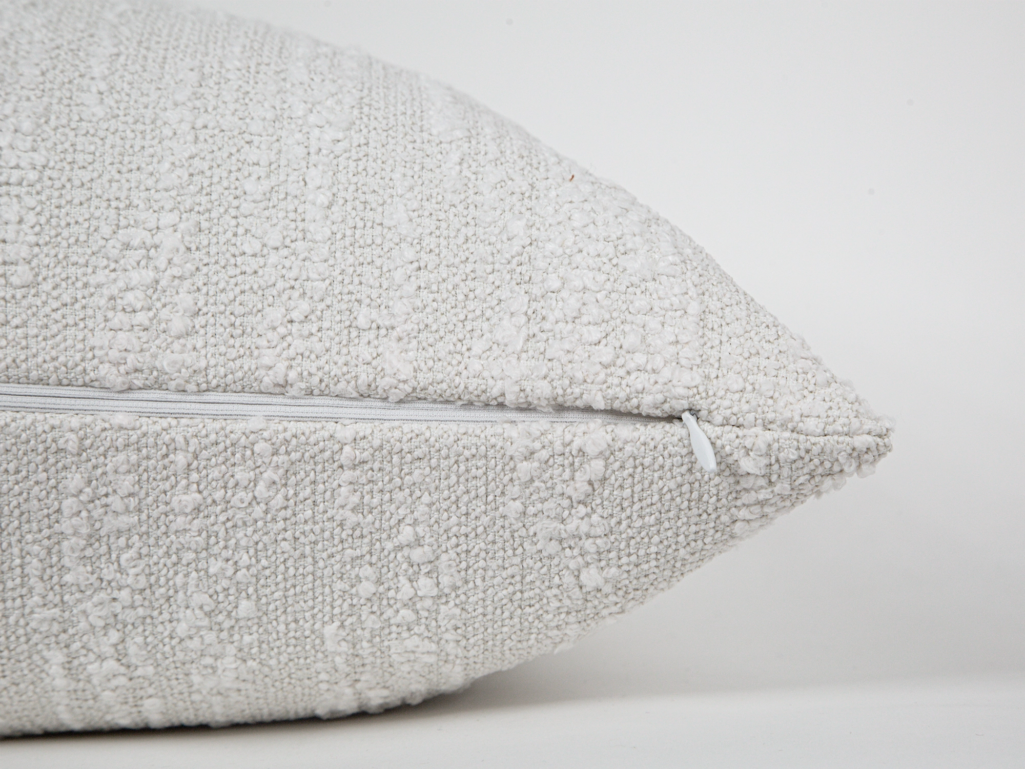 Boho White Boucle Pillow Cover