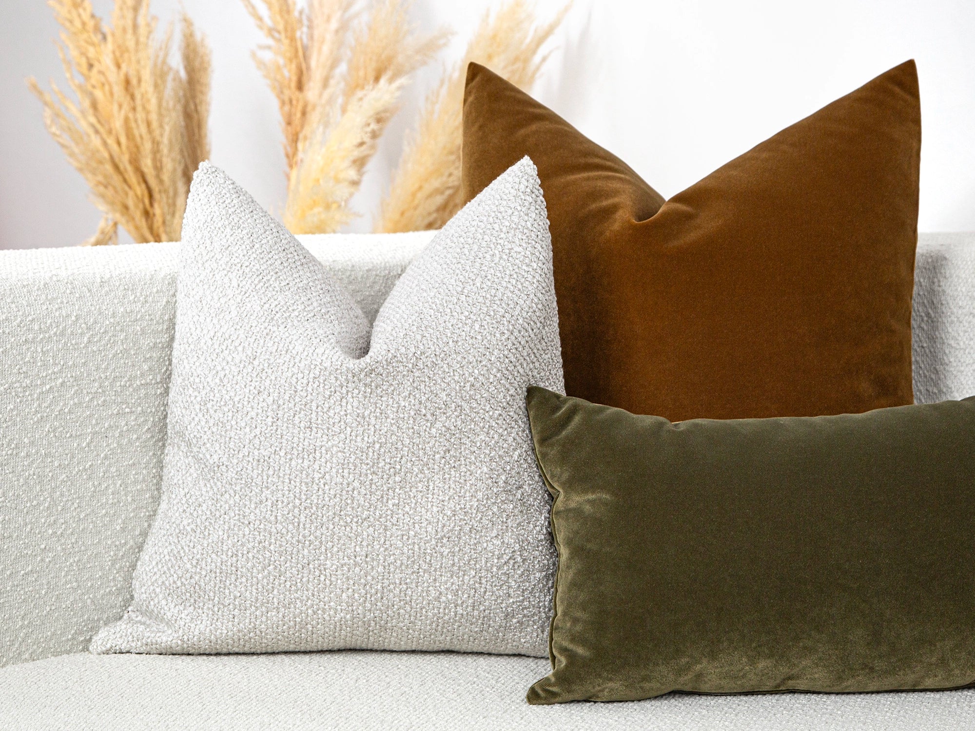 Off White Boucle Pillow Cover