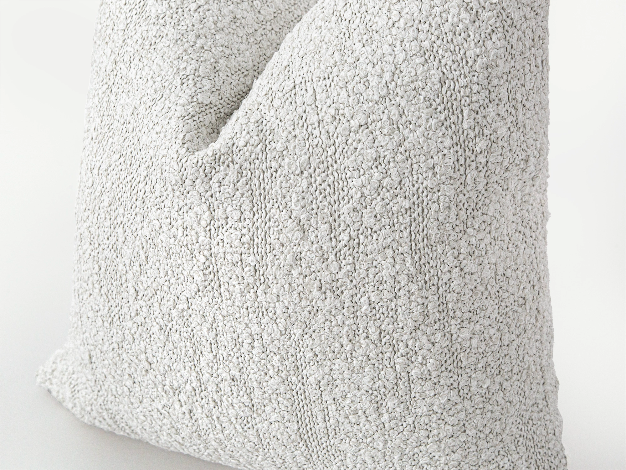 White Boho Boucle Pillow Cover