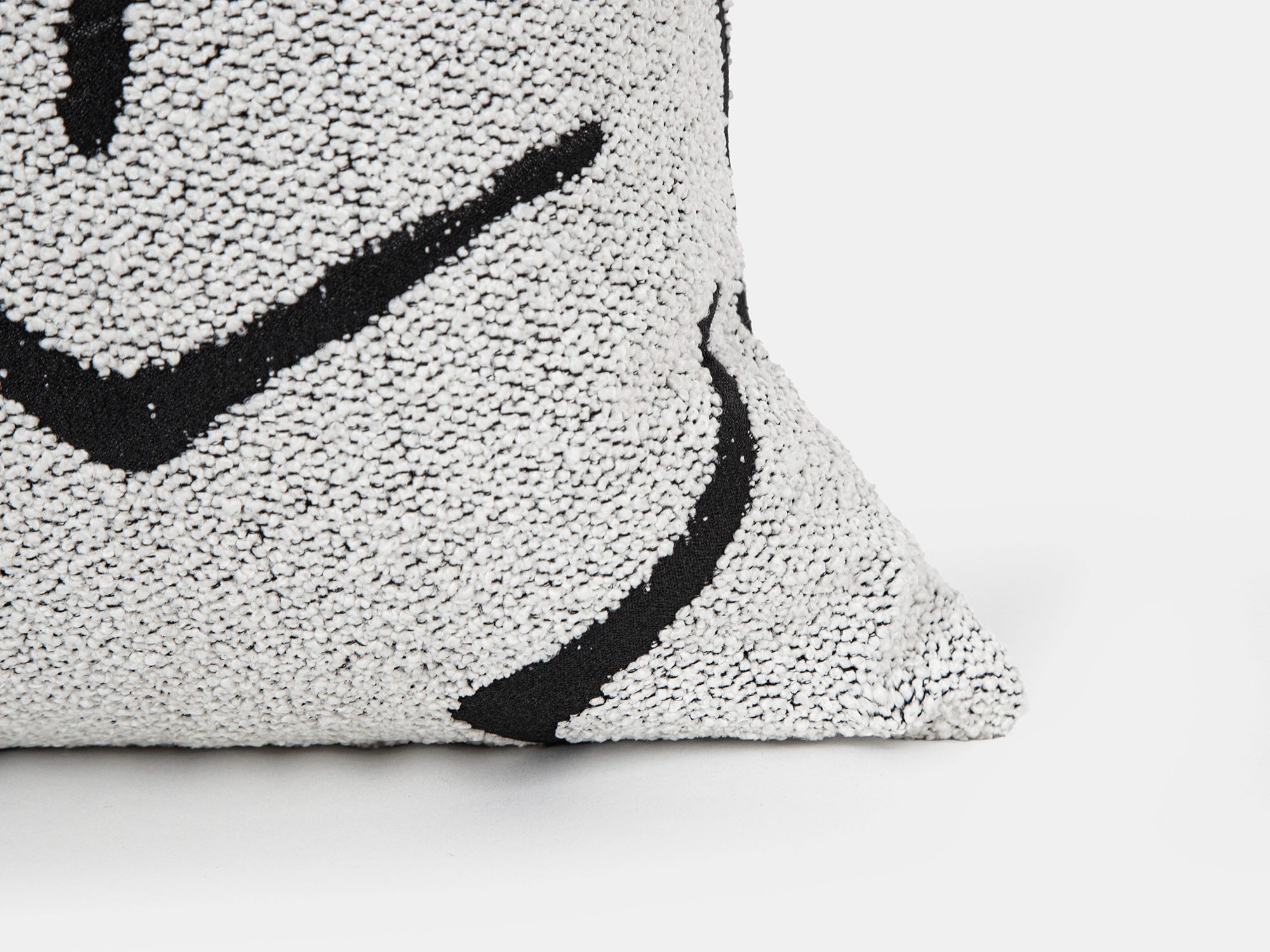 White Graffito Pillow Cover – Amorphous