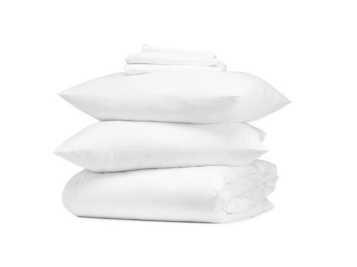 Perfect White 400 TC Sateen Full Bedding Set