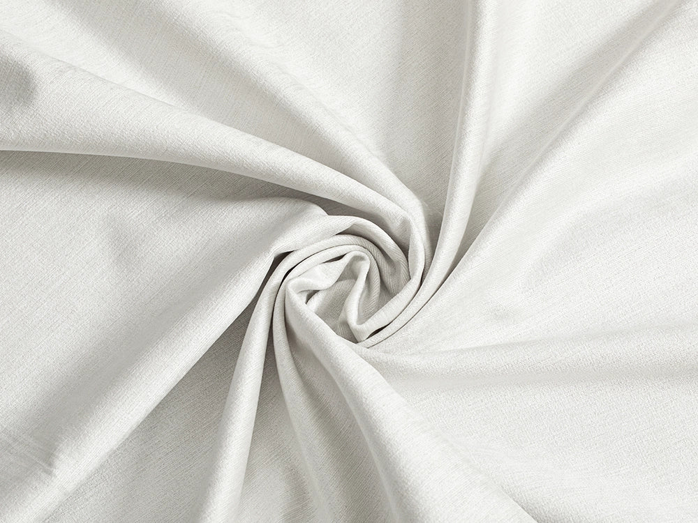 White Silky Upholstery Fabric - Silkha