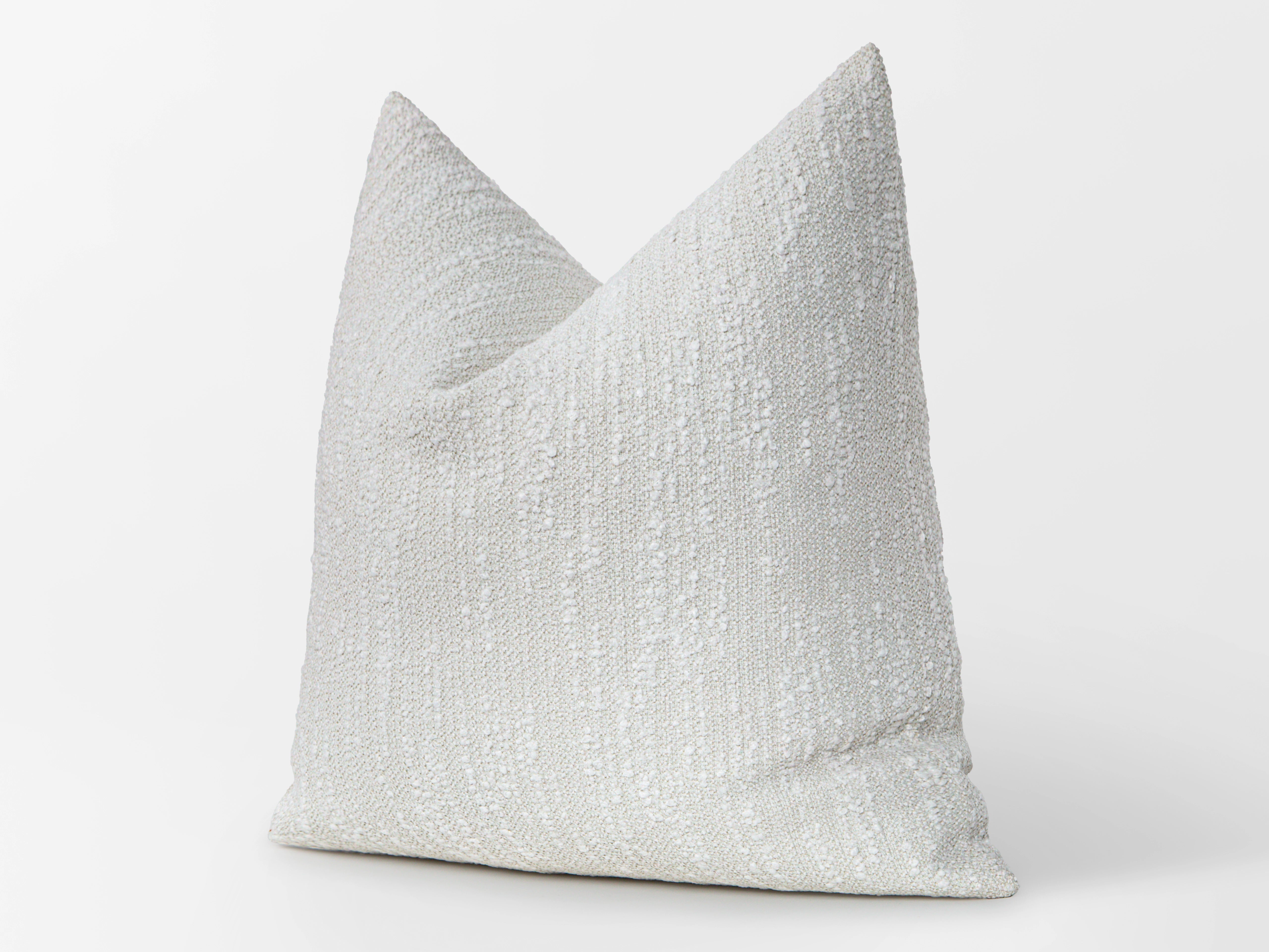 Boho White Boucle Pillow Cover