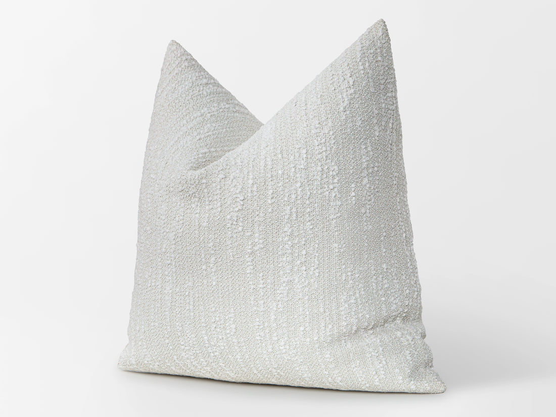 Boho White Boucle Pillow Cover