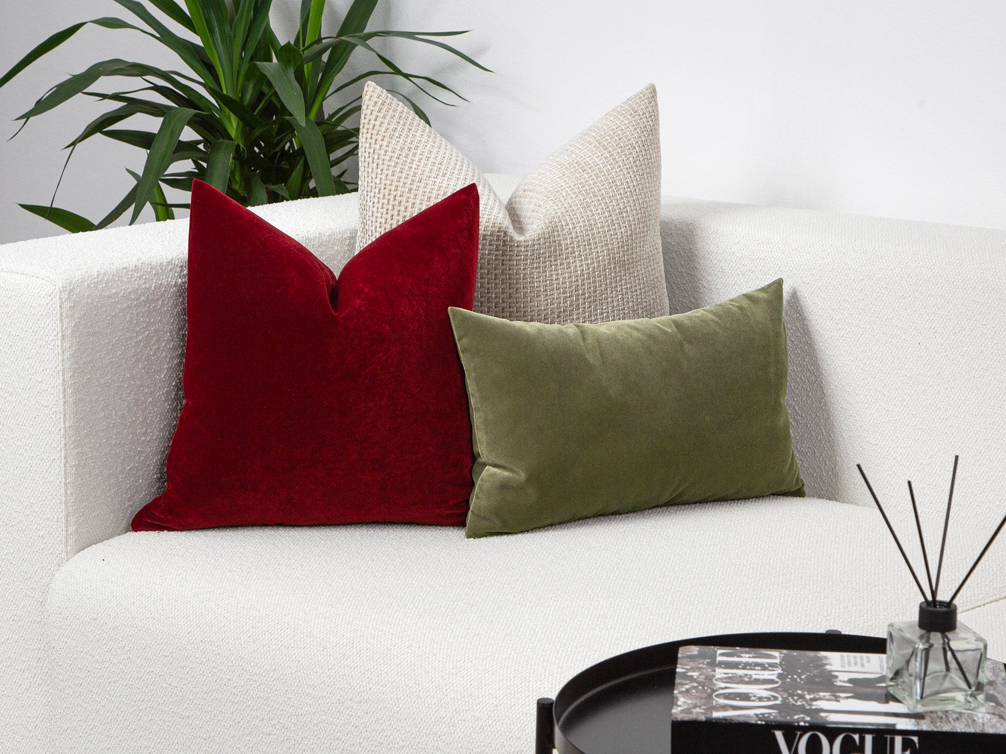 Christmas Red Velvet Pillow Cover