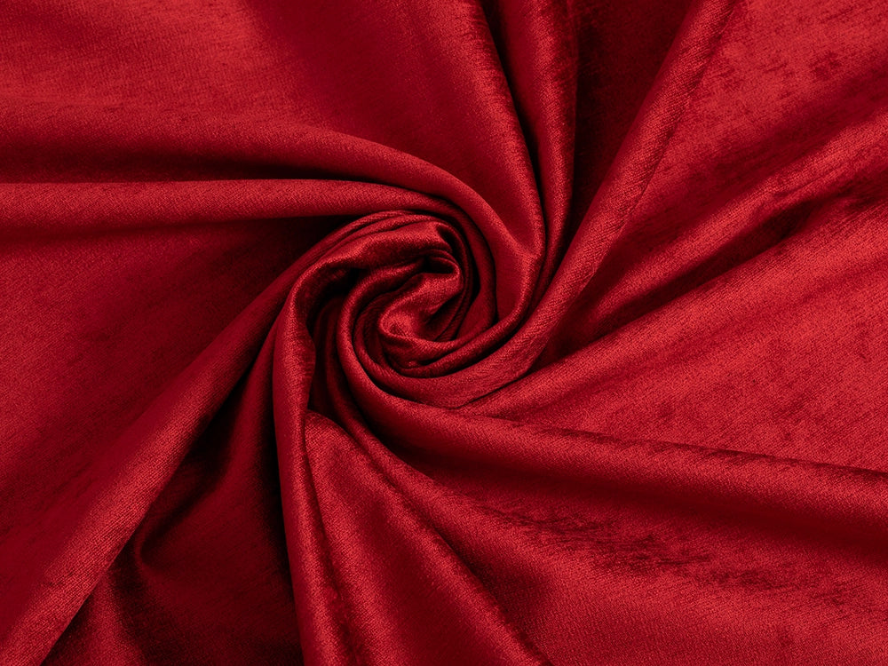 Wine Red Silky Upholstery Fabric - Silkha