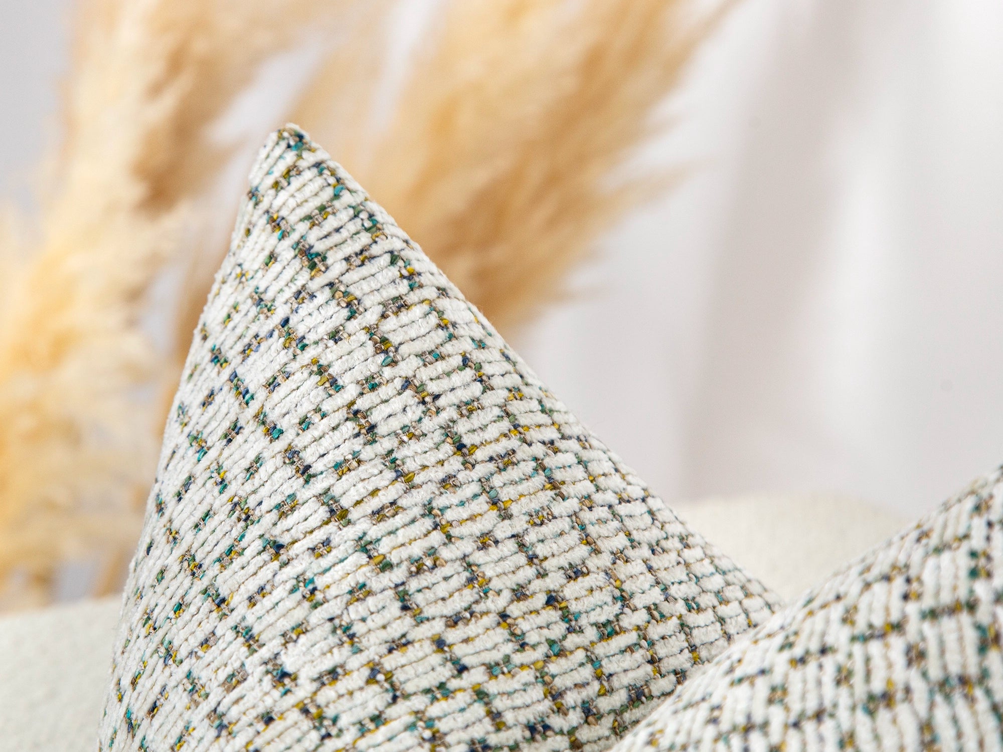 Ivory Layered Woven Pillow Cover