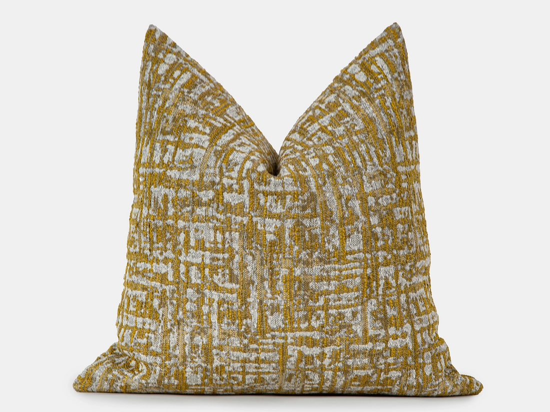 Woven Gold Pillow Cover