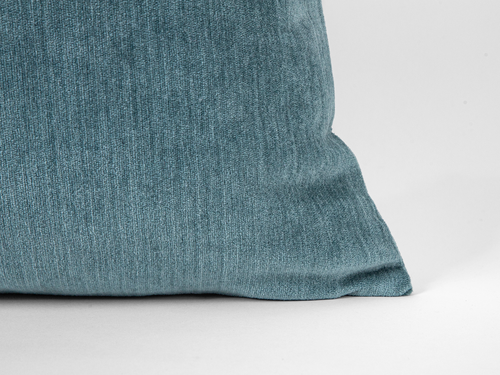 Teal Blue Woven Pillow Cover