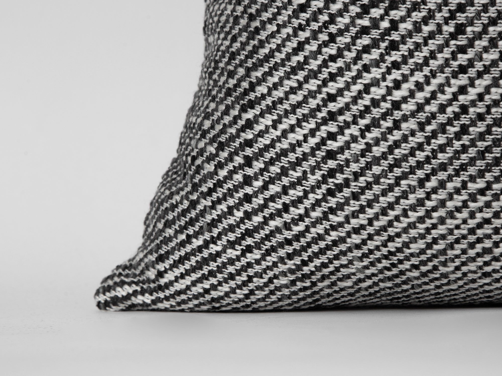 Black and White Woven Pillow Cover