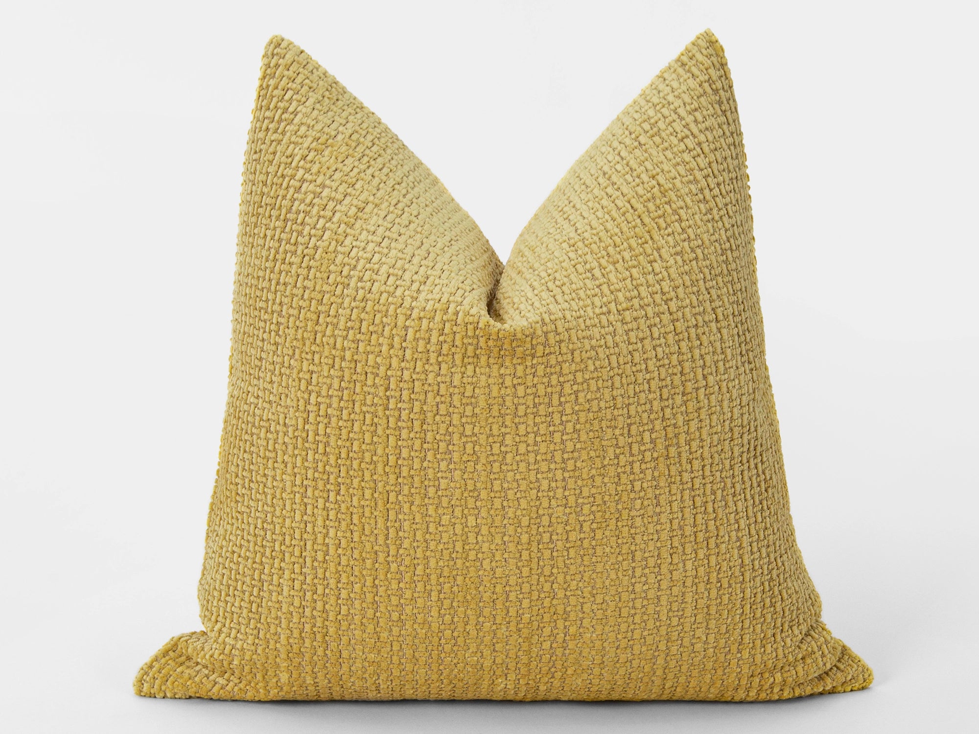 Yellow Boho Textured Pillow Cover