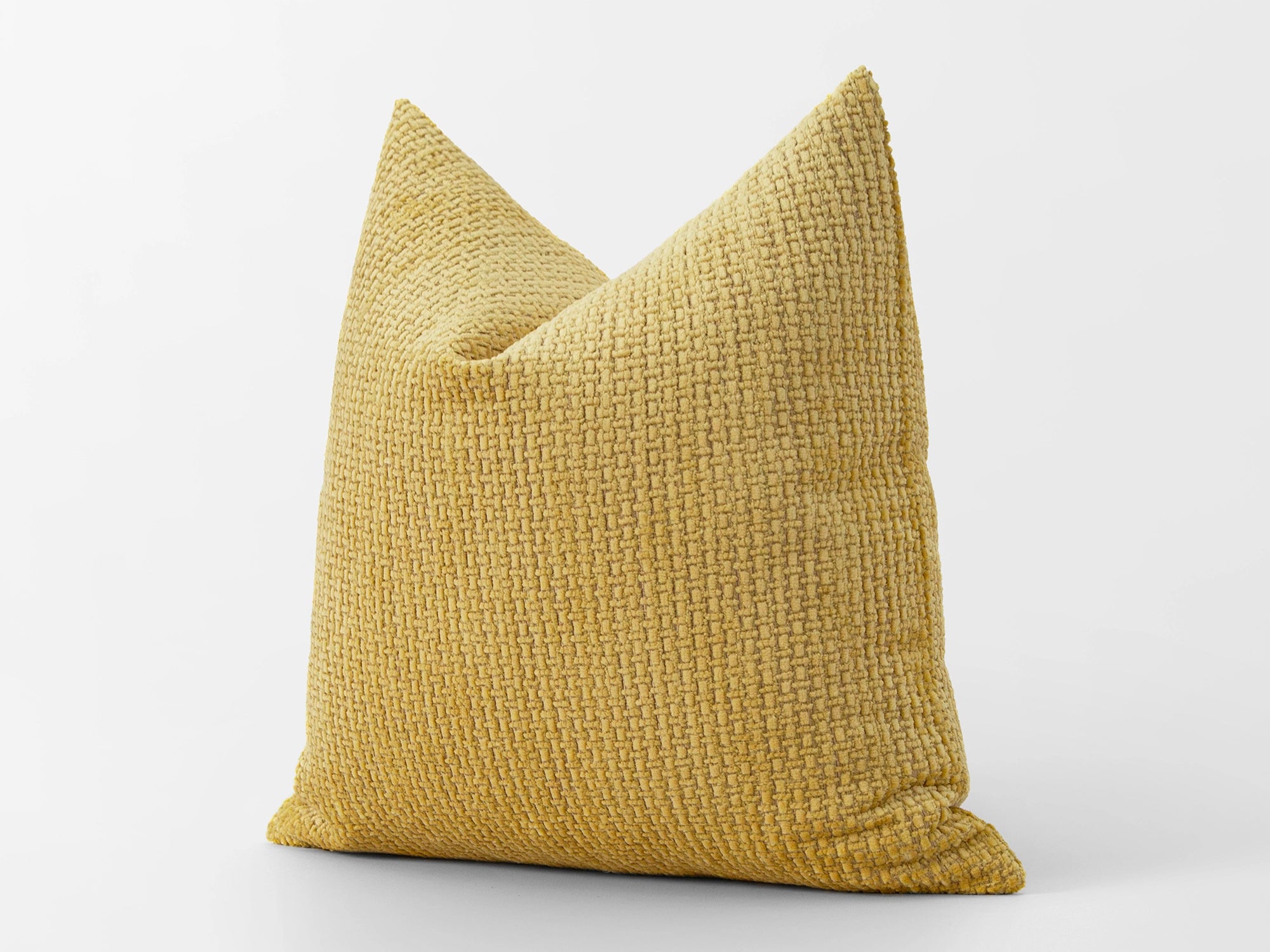 Yellow Boho Textured Pillow Cover