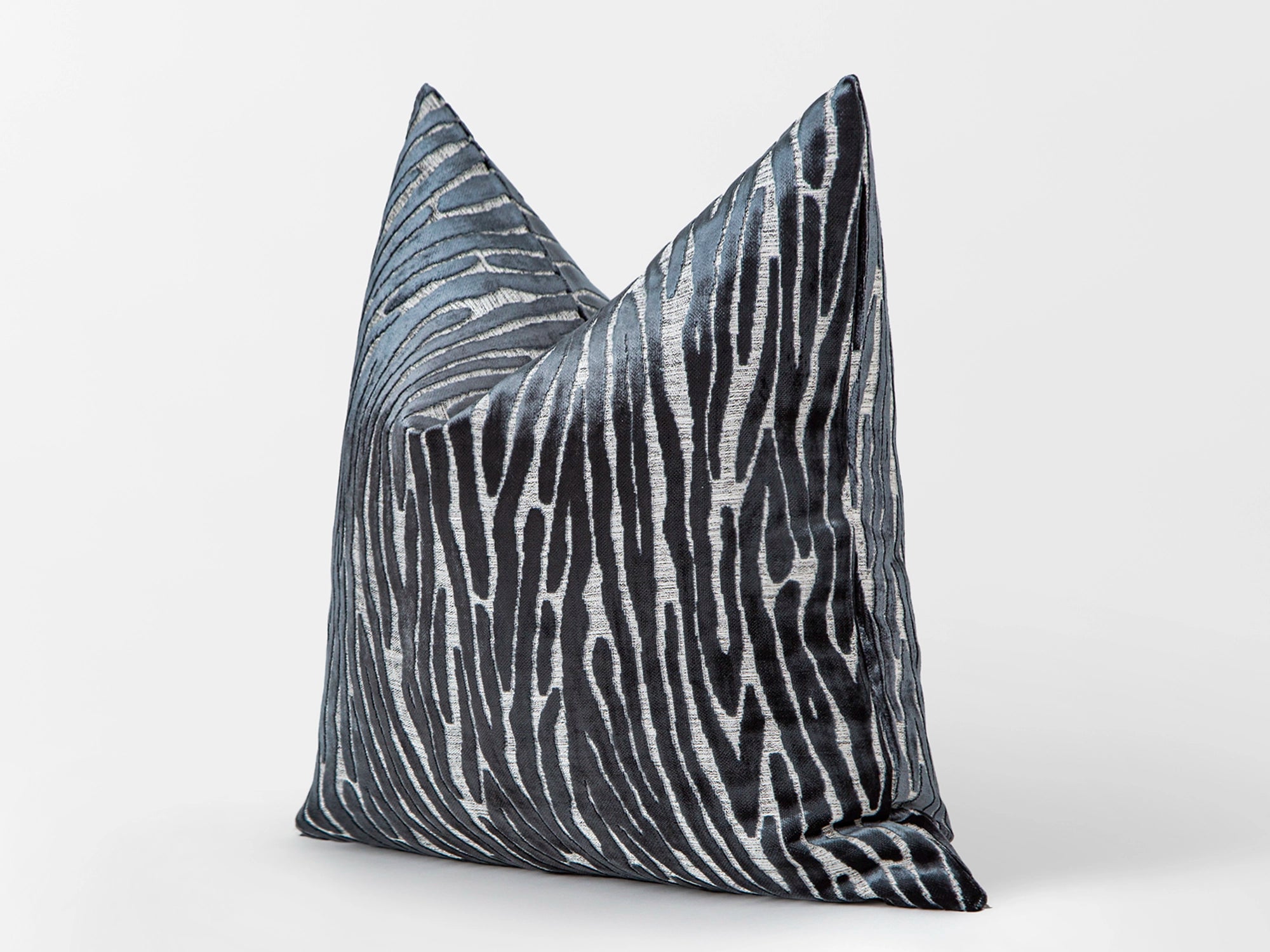 Textured Zebra Velvet Pillow Cover
