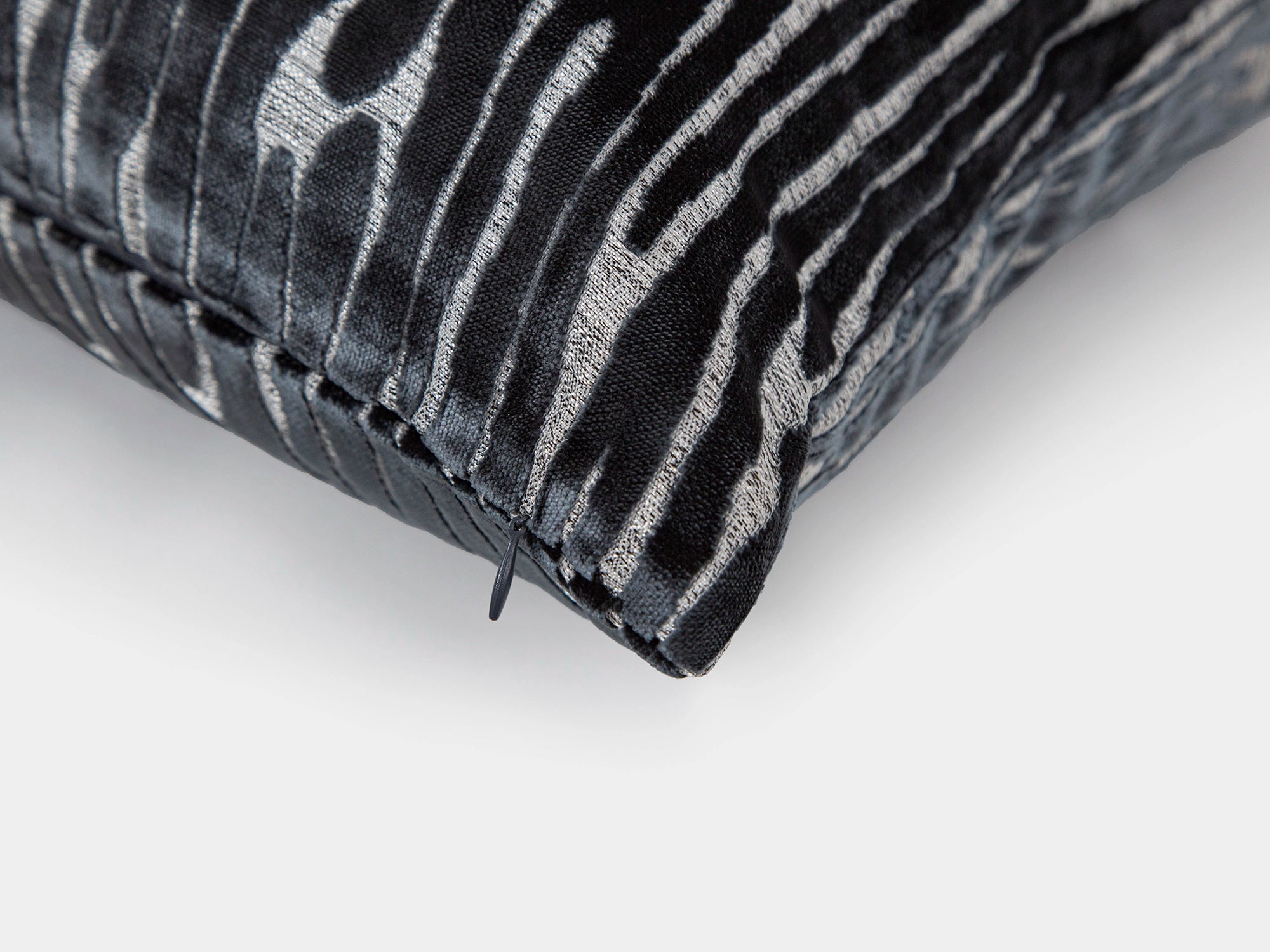 Textured Zebra Velvet Pillow Cover