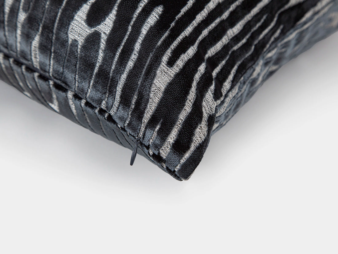 Textured Zebra Velvet Pillow Cover