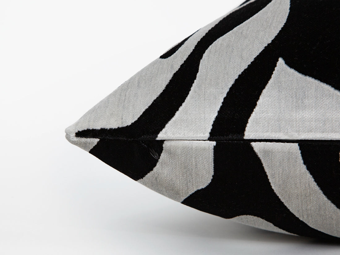 Black and White Zebra Velvet Pillow Cover