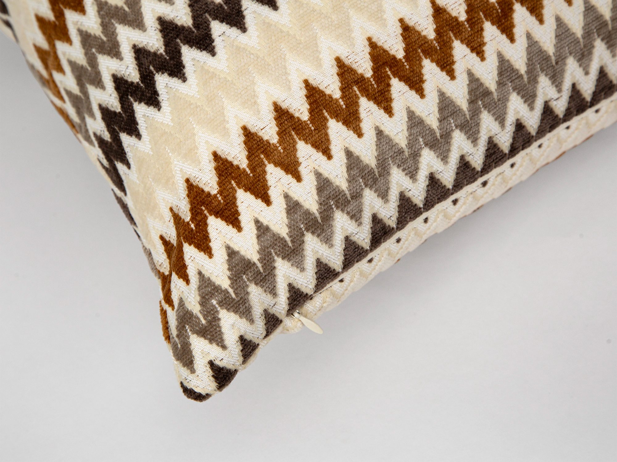 Textured Chevron Pillow Cover - Earthy Colorful